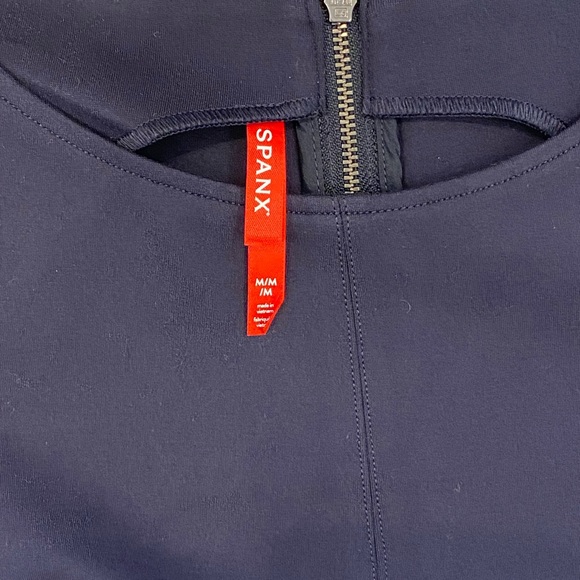 Spanx Sleeveless Fit and Flare Dress Navy - Picture 3 of 11